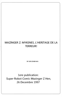 Mazinger Z: Relic of Terror
